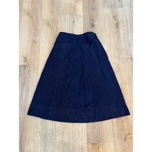 Naval Clothing Depot Gorpcore A-Line Skirt Women 24 Navy Blue Vintage High Rise